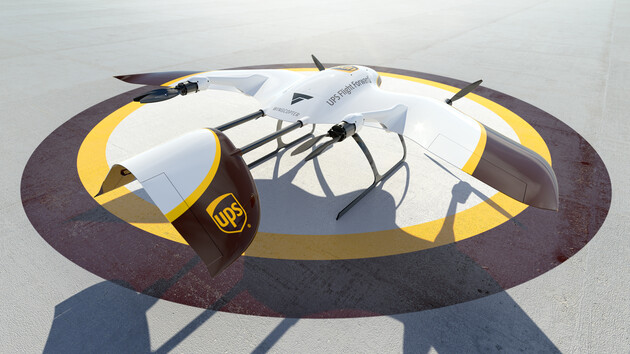 Eine Wingcopter-Drohne von UPS. Credit: UPS