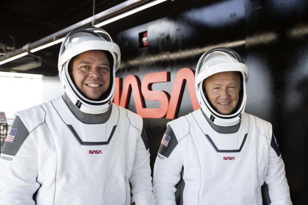 Die Nasa-Astronauten Bob Behnken und Doug Hurley. Foto: SpaceX